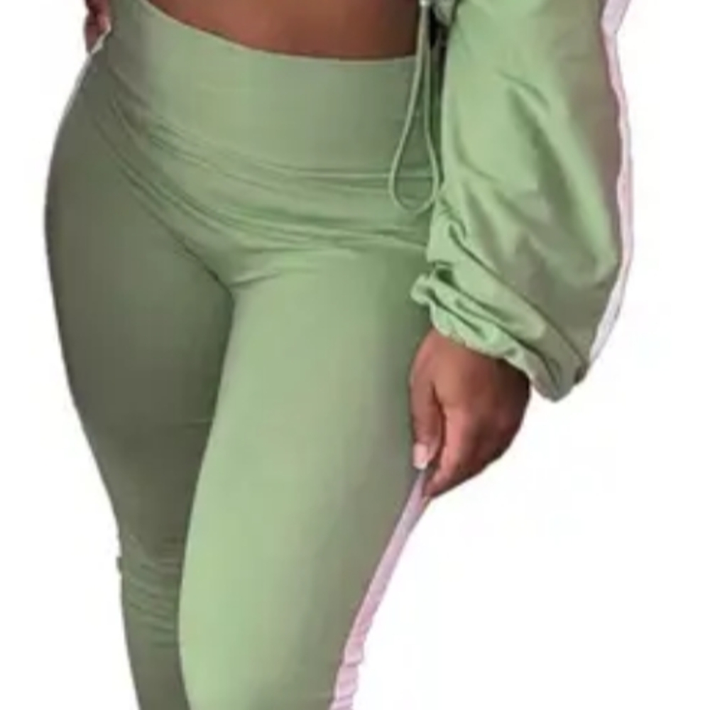 Olive Green Two-Piece Activewear Set